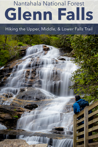 Glenn falls scenic area waterfall Nantahala National Forest hiking trail North Carolina Guide
