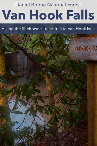 Guide to hiking the sheltowee Trace trail to van hook falls waterfall Daniel Boone National Forest Kentucky 