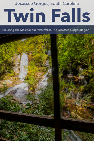 Guide to visiting Twin Falls nature preserve in sunset North Carolina 