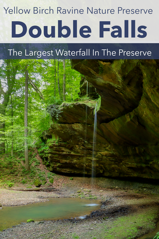 Guide To Hiking To Double Falls Waterfall In Yellow Birch Ravine Nature Preserve Indiana 