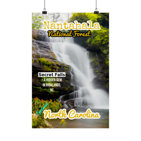 Nantahala National Forest Secret Falls Poster