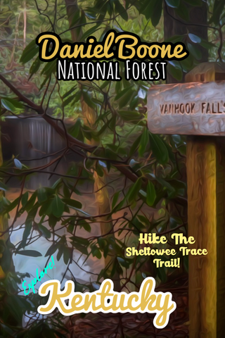 Van hook falls waterfalls Daniel Boone National Forest hiking trail Kentucky sheltowee trace