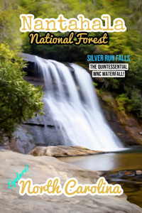 Silver run falls waterfall Nantahala National Forest North Carolina hiking poster