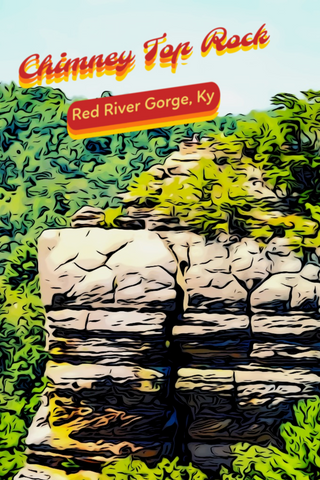 Red River Gorge Chimney Too Rock Overlook Poster Kentucky