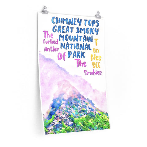 Great Smoky Mountain National Park Chimney Tops Tennessee Poster