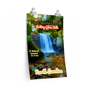 Pisgah National Forest Looking Glass Falls Poster