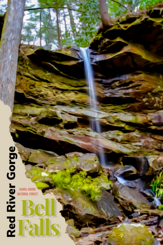 Bell Falls Waterfall Red River Gorge Kentucky Poster 