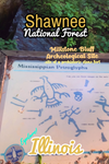 Millstone bluff archeological site hiking trail in Shawnee National forest Illinois poster