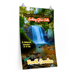 Pisgah National Forest Looking Glass Falls Poster