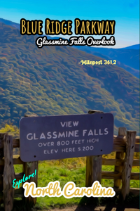 Glassmine falls waterfall blue ridge parkway North Carolina poster