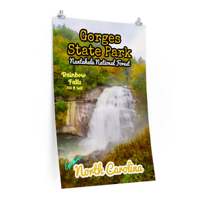 Gorges State Park Rainbow Falls Poster