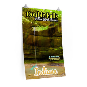Yellow Birch Ravine Double Falls Poster