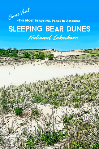 Sleeping Bear Dunes National Lakeshore Dune Climb Michigan Poster 