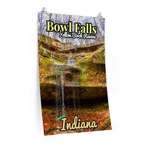 Yellow Birch Ravine Bowl Falls Poster