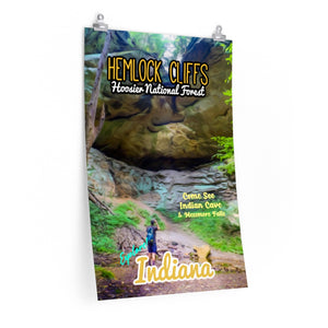 Hoosier National Forest Hemlock Cliffs Messmore Falls Poster