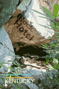 Rock Hotel Hiking Trail Pine Mountain State Park Kentucky Rockshelter Cave Poster