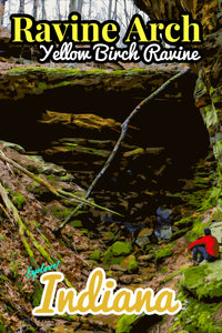Yellow Birch Ravine Nature Preserve Indiana Ravine Arch Poster