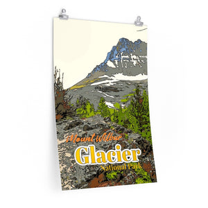 Glacier National Park Mount Wilbur Montana Poster