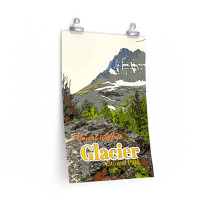 Glacier National Park Mt Wilbur Poster