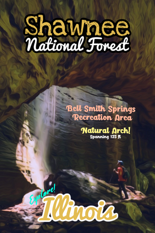 Shawnee National Forest bell Smith springs natural arch poster Illinois 