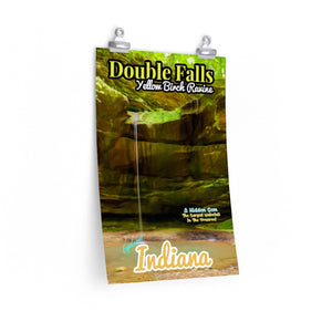 Yellow Birch Ravine Double Falls Poster