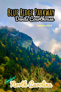 Devils Courthouse overlook blue ridge parkway North Carolina poster 