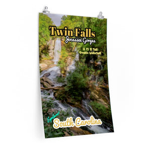 Jocassee Gorges Twin Falls Poster