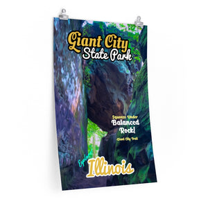 Giant City State Park Balanced Rock Poster