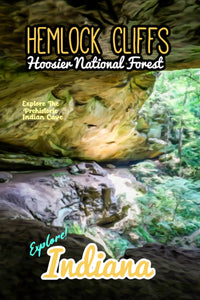Hemlock cliffs Indian cave Hoosier National Forest Indiana Poster 