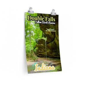 Yellow Birch Ravine Double Falls Rockhouse Poster