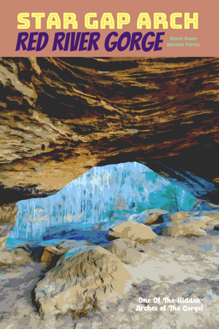 Red River Gorge Kentucky Star Gap Arch Trail Poster