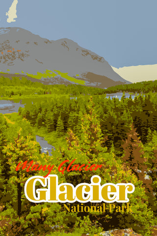 Many Glacier Glacier National Park Montana Poster 