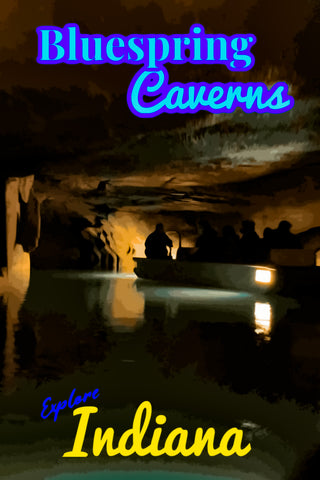 Bluespring Caverns Indiana  Poster Cave