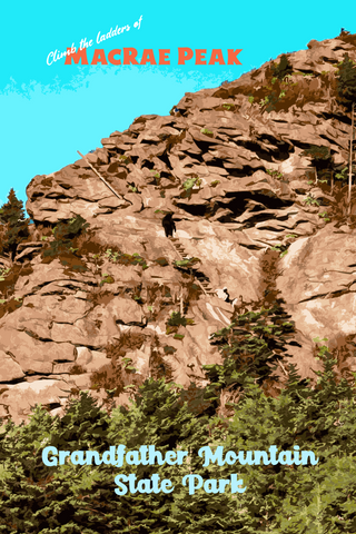 MacRae Peak Grandfather Mountain State Park North Carolina Poster 