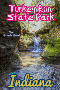 Turkey Run State Park Indiana The Punch Bowl Waterfall Poster