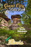 Giant City State Park devils standtable hiking trail poster Illinois 