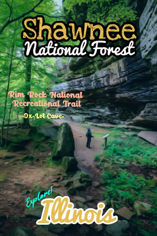 Shawnee National Forest rim rock National recreational trail Illinois poster