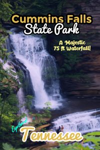 Cummins falls state Park waterfall Tennessee hiking trail poster