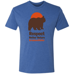 respect mother nature brook and holler navy tee