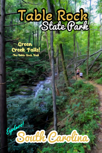 Green creek falls waterfall table rock state park South Carolina 