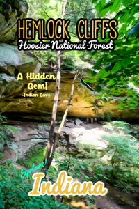 Hemlock cliffs Indian cave Hoosier National Forest Indiana 