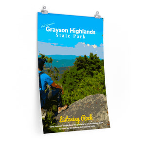 Grayson Highlands State Park Listening Rock North Carolina Poster