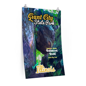 Giant City State Park Balanced Rock Poster