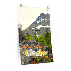 Glacier National Park Mt Wilbur Poster