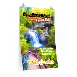 Pisgah National Forest Looking Glass Falls Overlook Poster