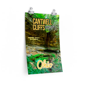 Cantwell Cliffs Hocking Hills State Park Waterfall Poster Ohio 