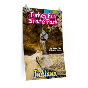 Turkey Run State Park Falls Of Boulder Canyon Poster