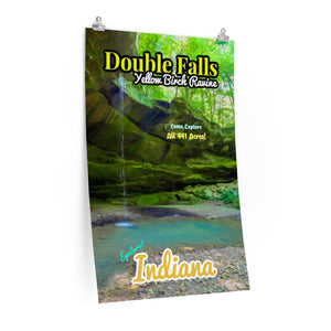 Yellow Birch Ravine Double Falls Come Explore Poster