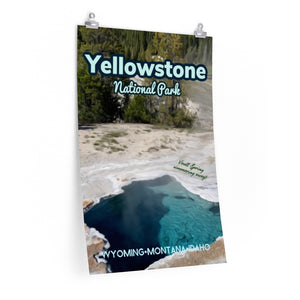 Yellowstone National Park Vault Spring Wyoming Poster 