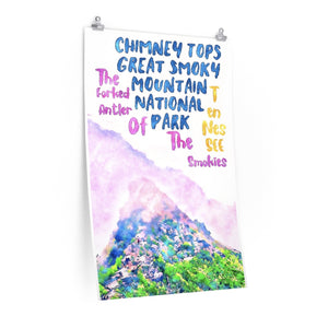 Great Smoky Mountains Chimney Tops Poster
